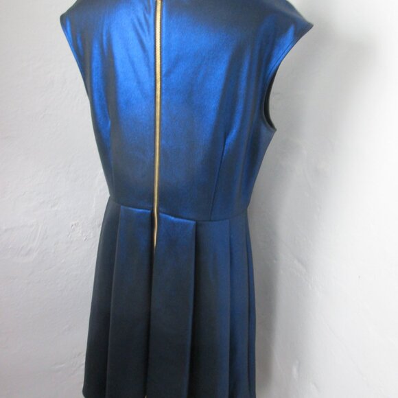 Ted Baker London 5 Jewel Neck Cocktail Dress Sapphire Blue A-Line Size 12 - Picture 6 of 7